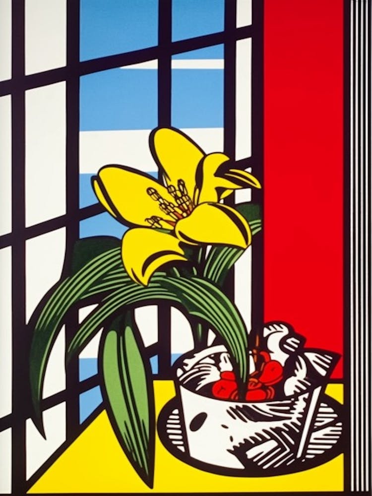 Gladoli Flower Still Life  1 Pop Art Style