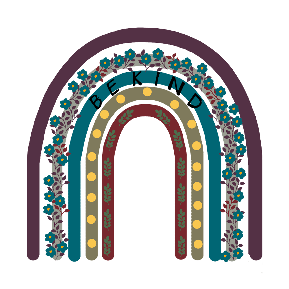 Colorful Be Kind Rainbow Arch Of Flowers 