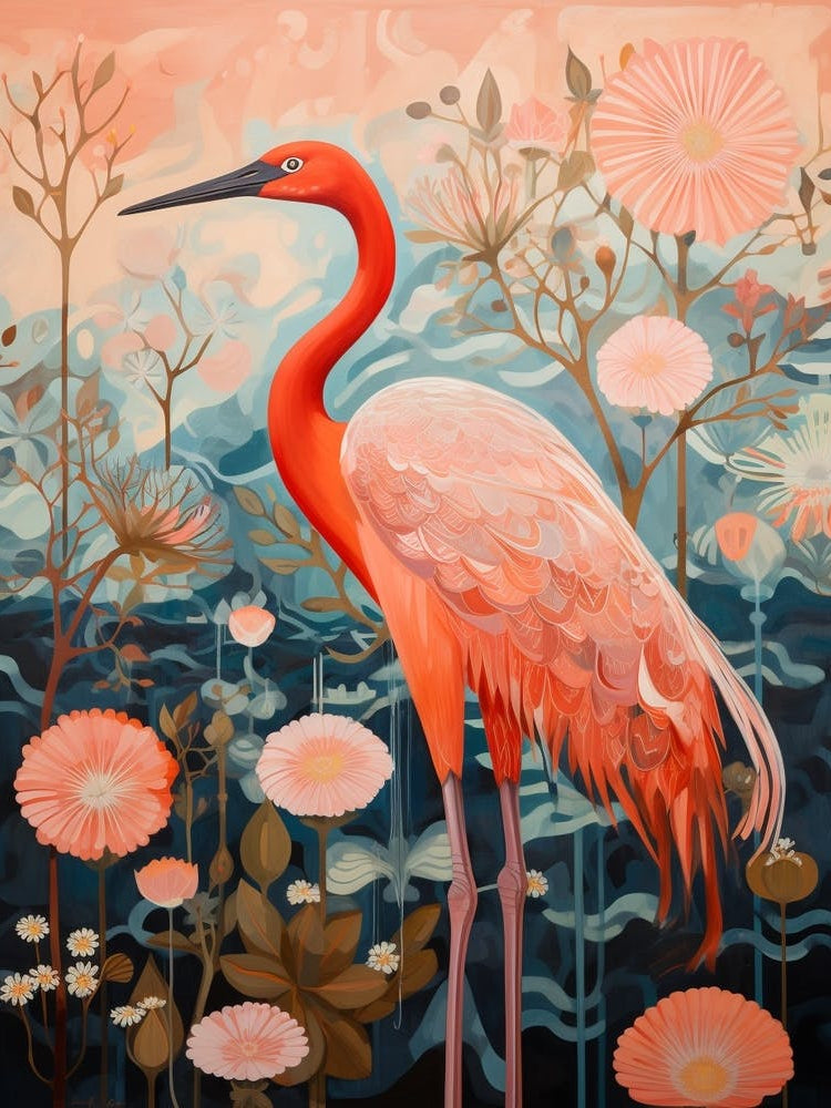 Flamingo 1 Detailed Bird Painting