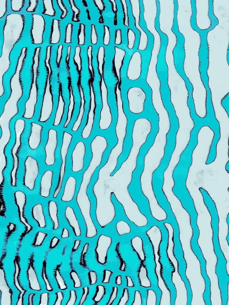 Aqua Blue Wave Pattern