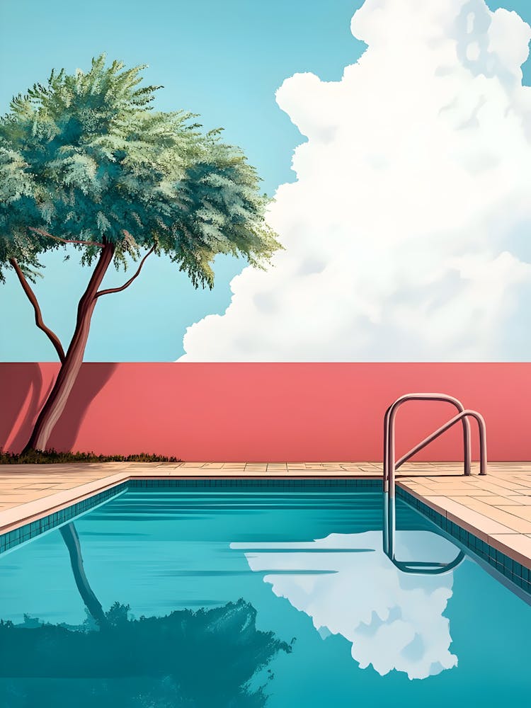 Pool With A Tree
