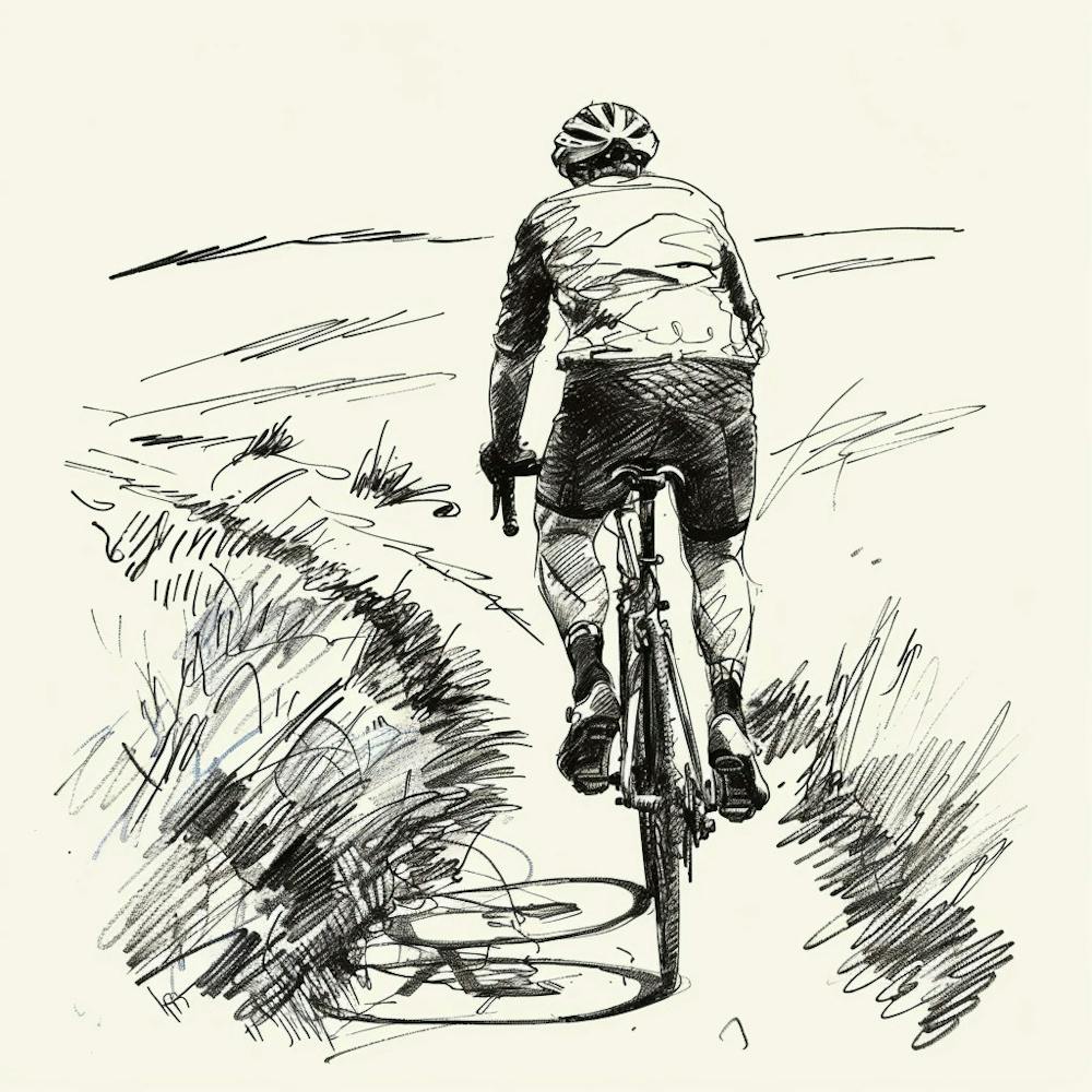 Drawing Of A Cyclist