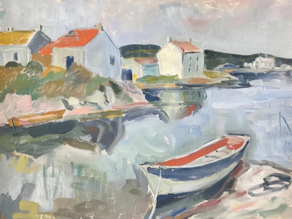 Maritime Marvel Painting Inspired By Paul Cezanne