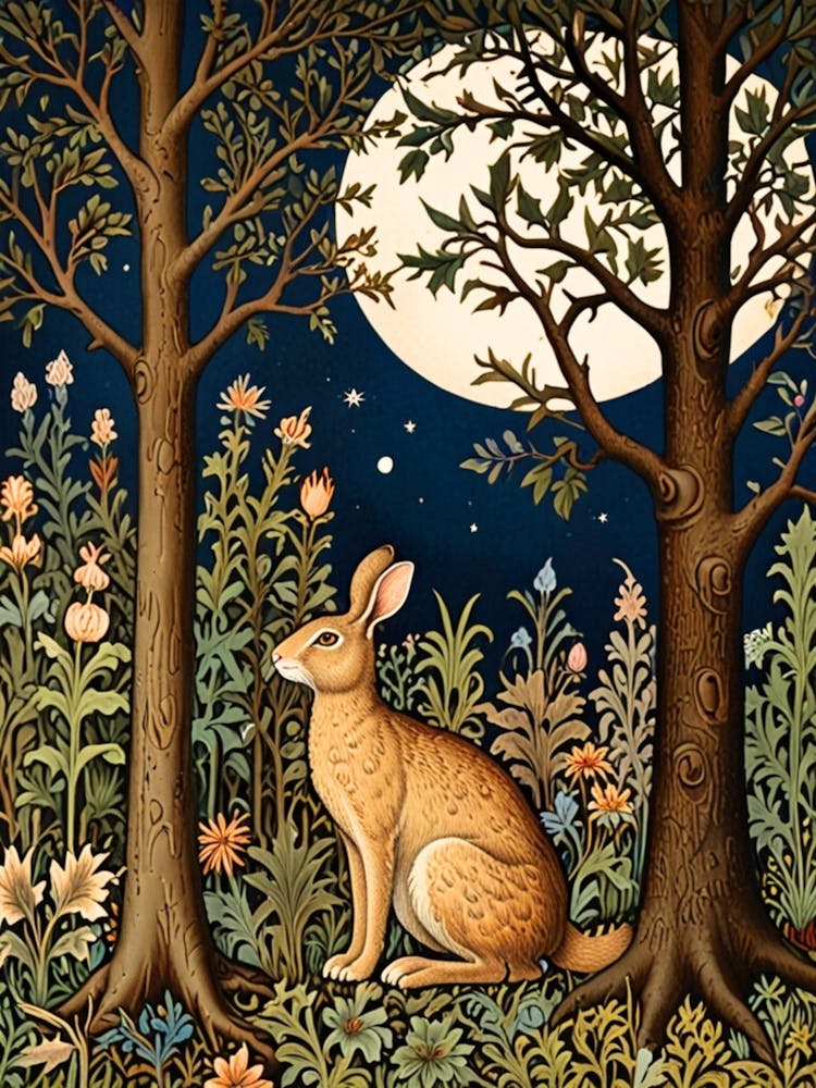 William Morris Rabbit In The Woods