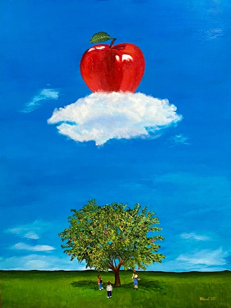 An Apple A Day Children Under Apple Tree