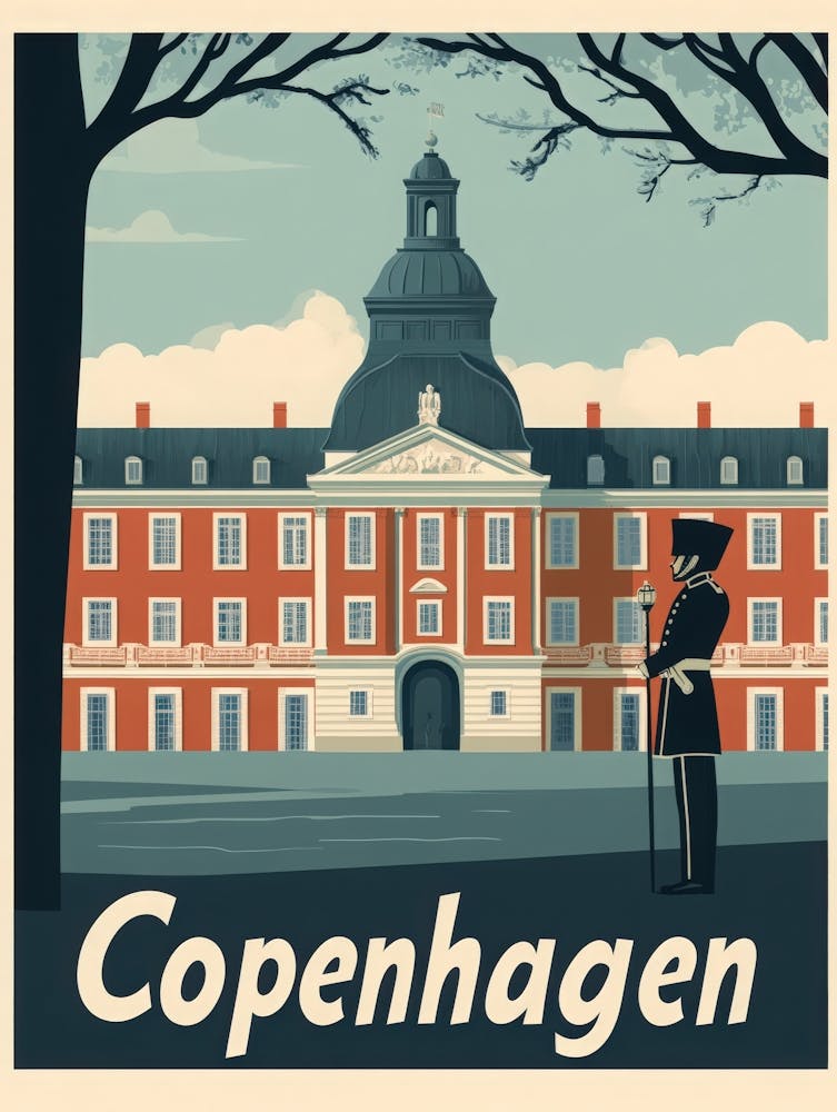 Aihrgdesign A Classic 1960s Travel Poster For Copenhagen 3