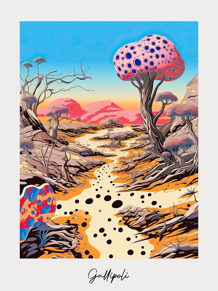 Poster Of Gallipoli, Italy, Illustration In The Style Of Pop Art 2