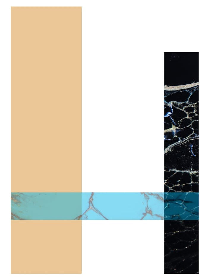 Blue Sand and Marble Rectangles Geometric