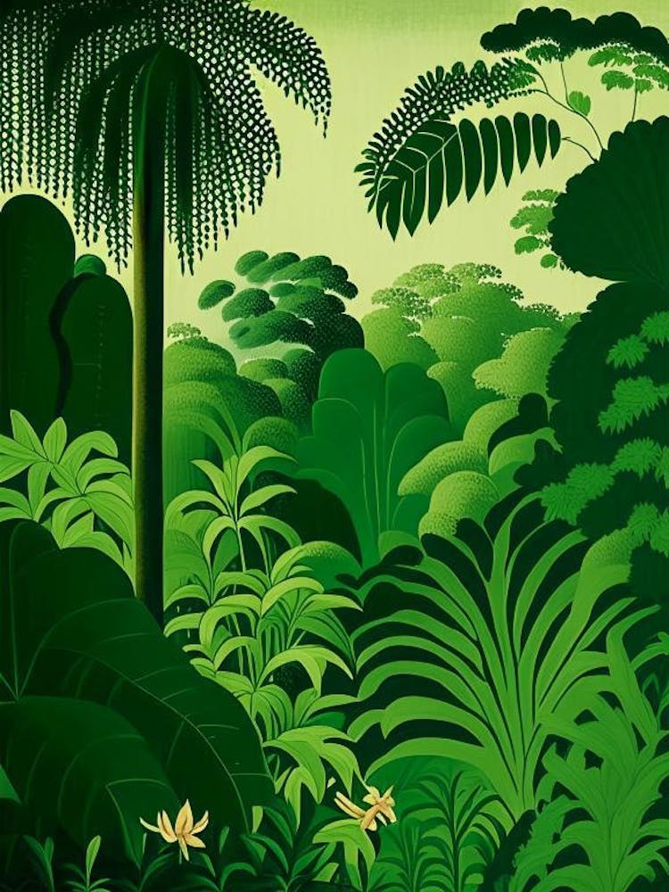 Grenada Green Rousseau Inspired Tropical Destination