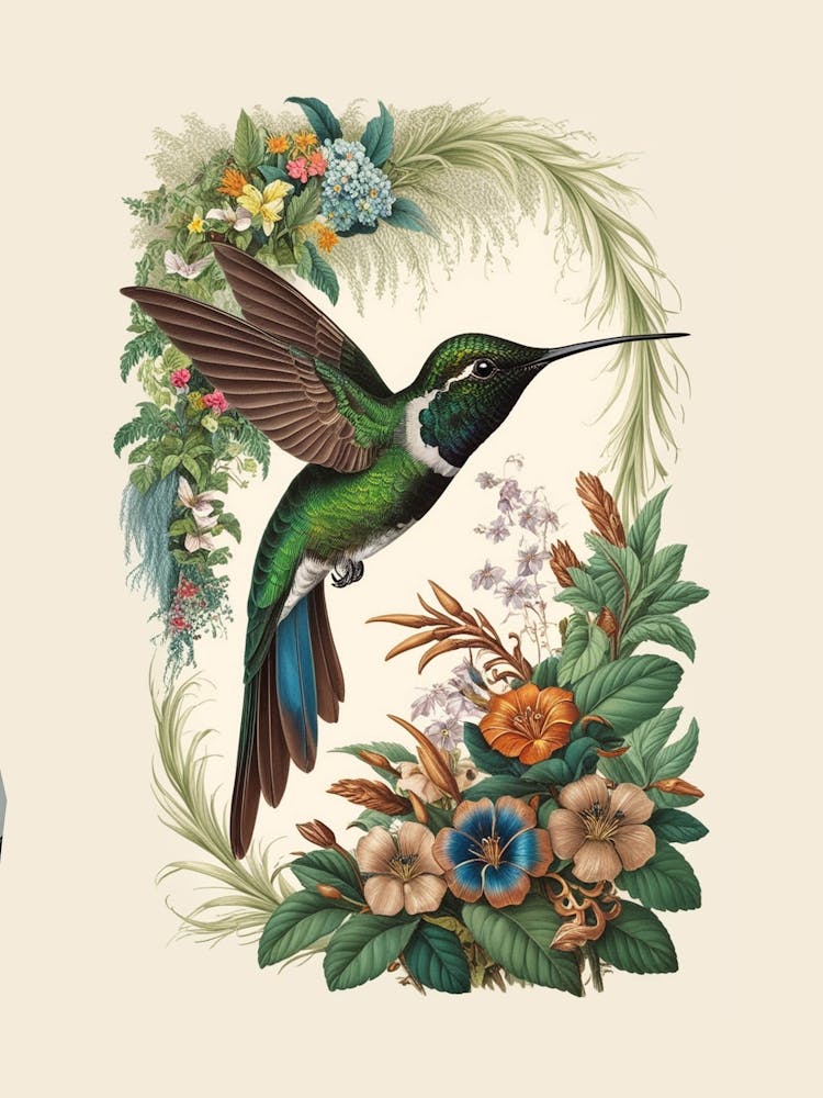 Hummingbird botanical flower beauty 19