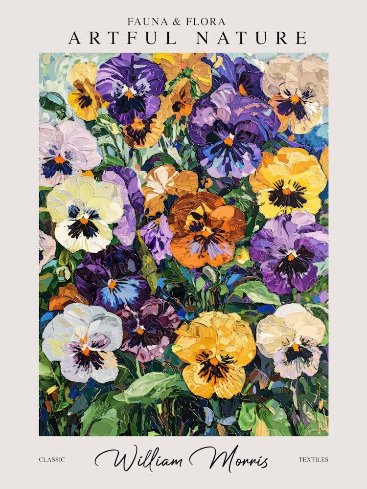 William Morris Pansy Flowers Painting Exhibition