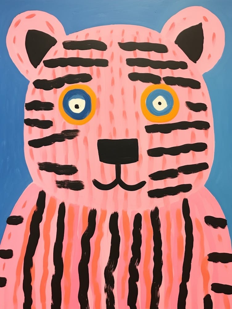 Pink Polka Dot Bengal Tiger 3