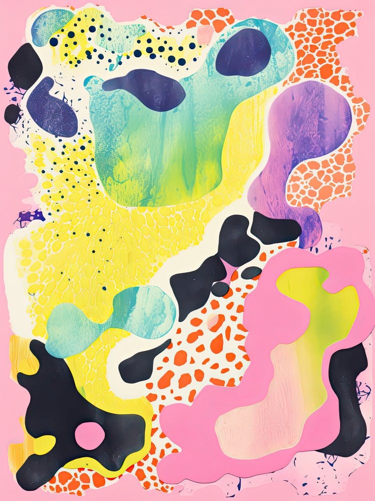 Paysage Abstrait Style Risographique 29