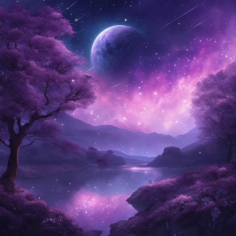 Purple Night Sky