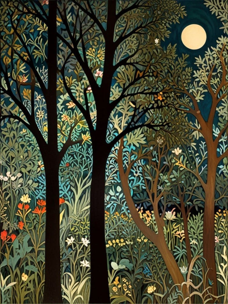 William Morris Night In The Forest 36