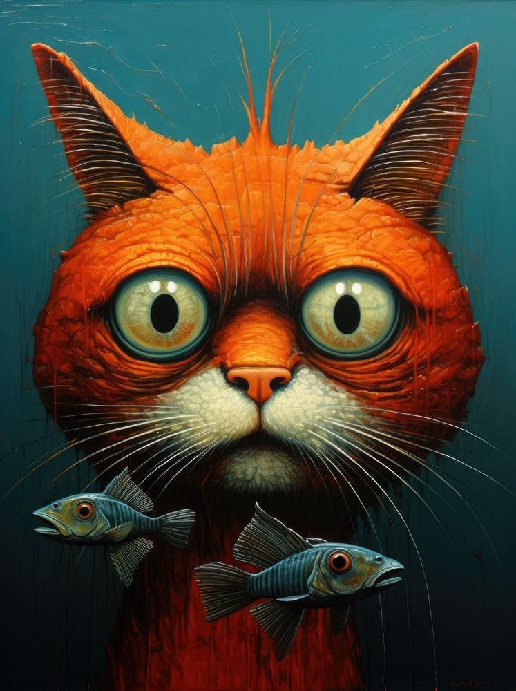 Cat With Fishes