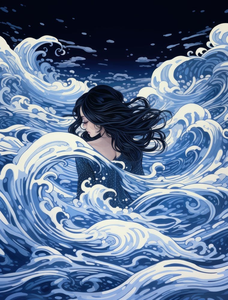 Girl In The Ocean 1