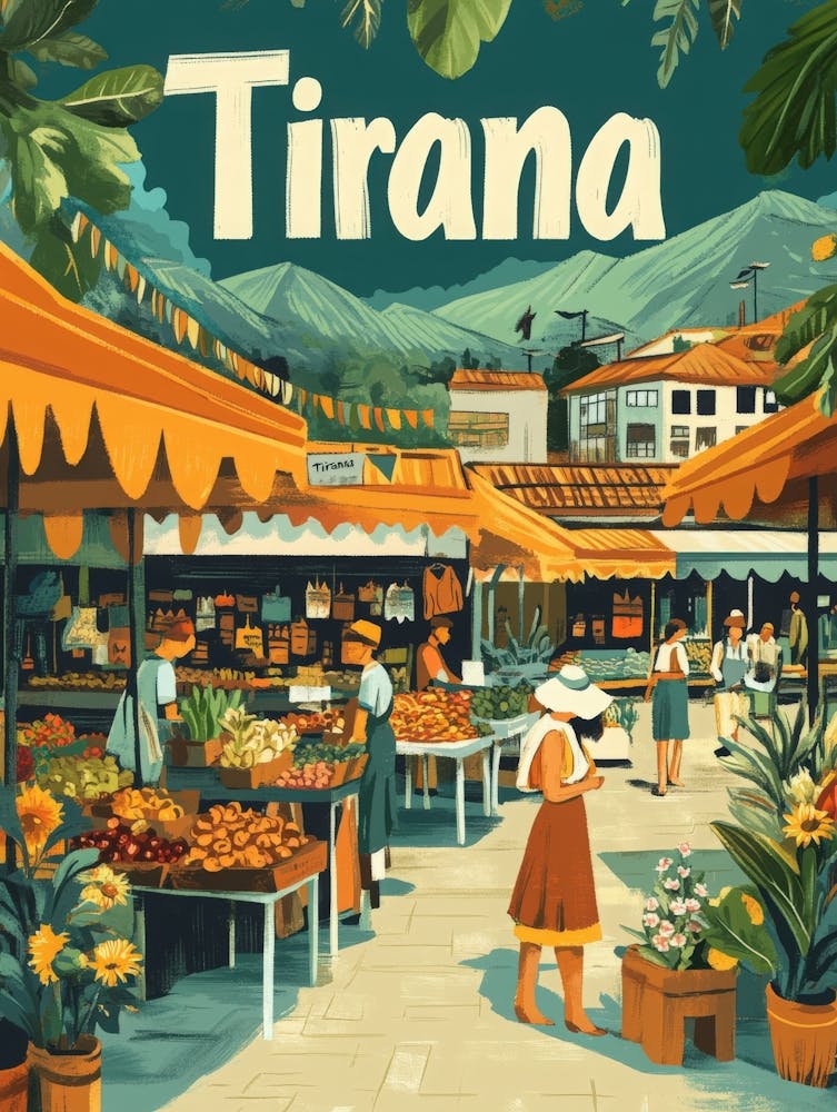 Aihrgdesign A 1970s Inspired Travel Poster For Tirana 3
