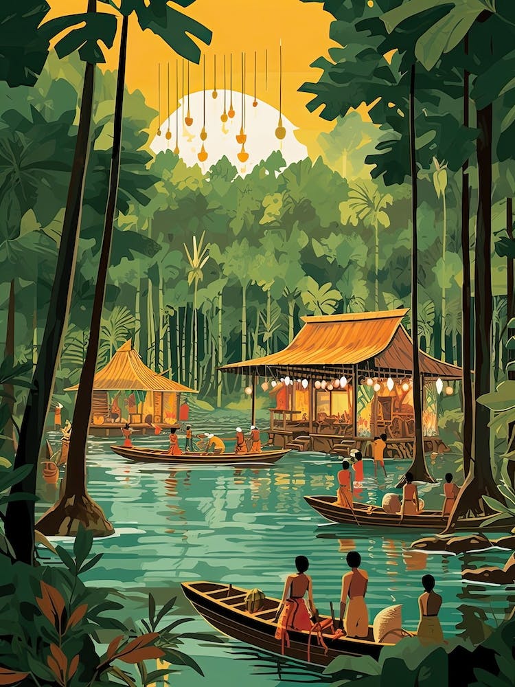 Bali, Indonesia, Graphic Illustration 2