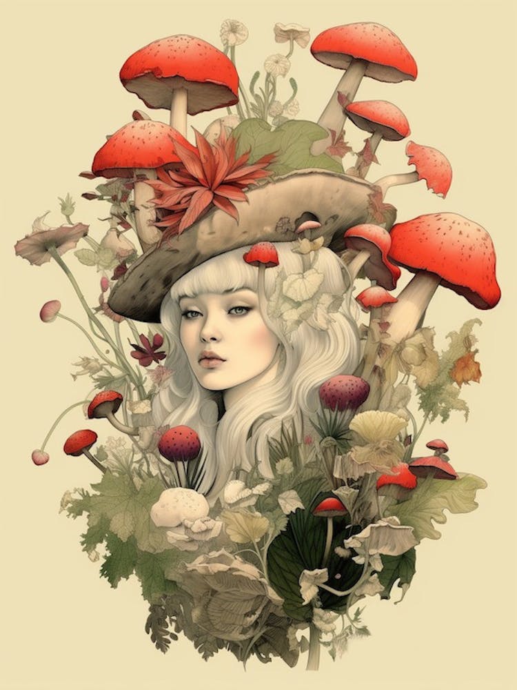 Mushroom Surreal Portrait 4