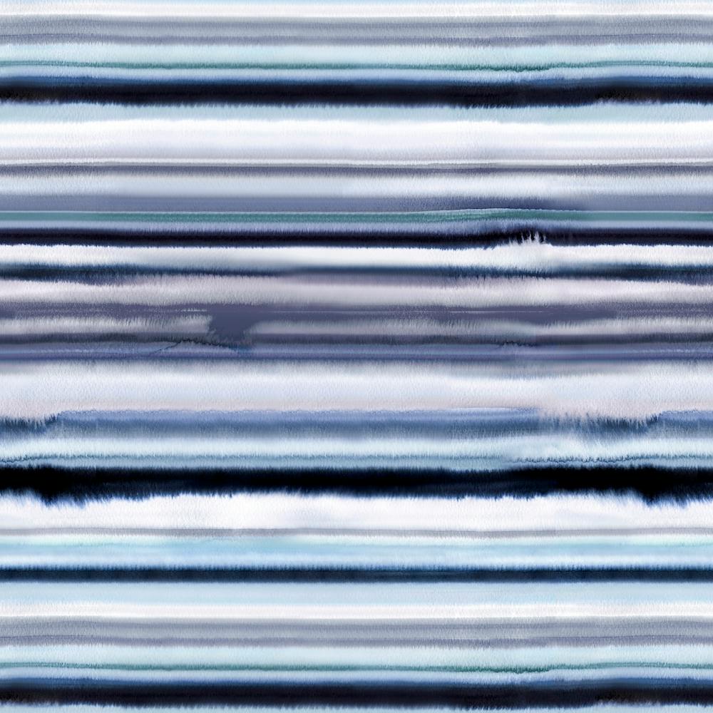 Degrade Stripes Watercolor Navy Square