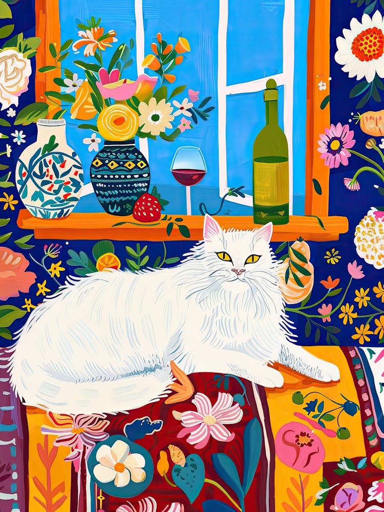 Tea Time With A Angora Cat 3