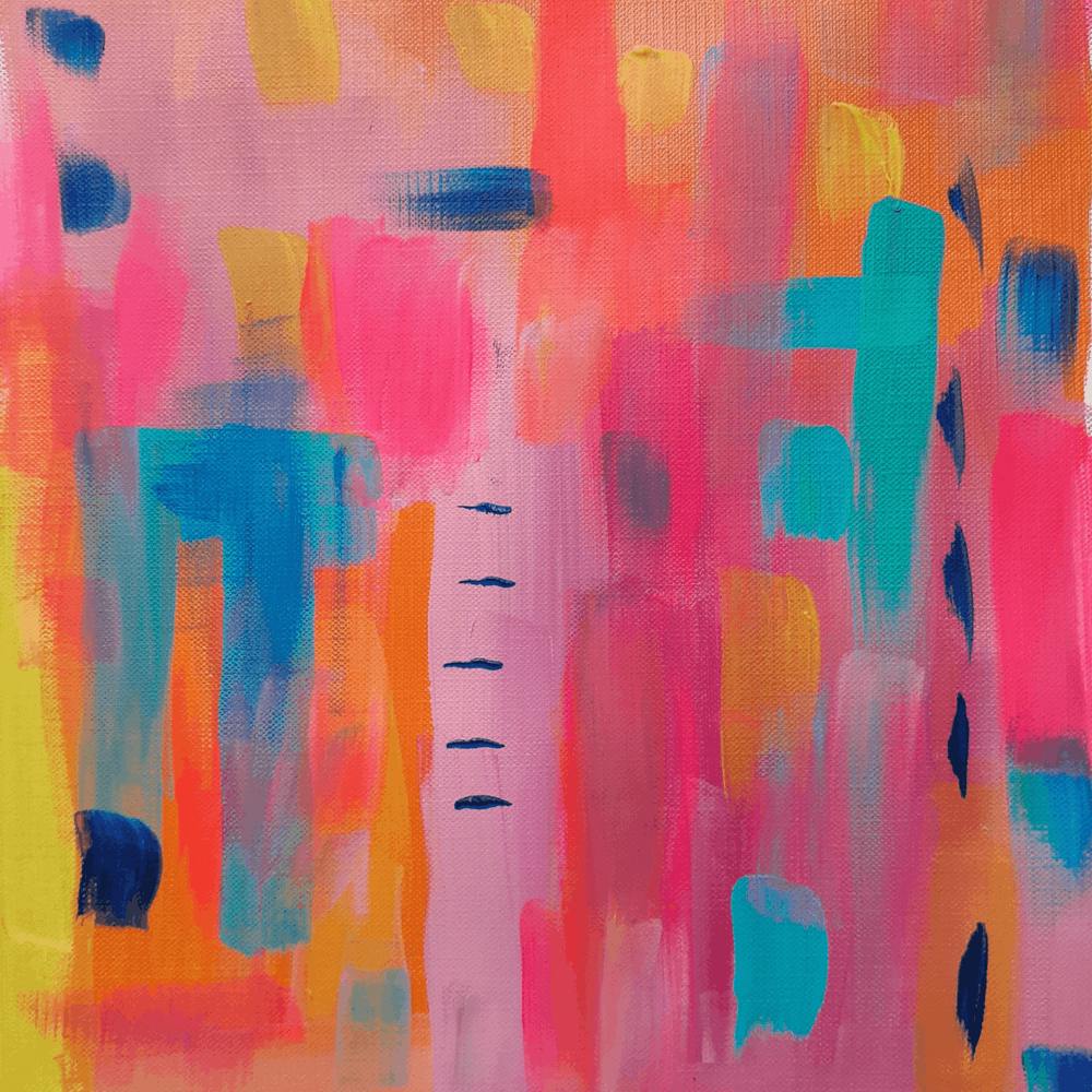 Abstract Painting in Pink