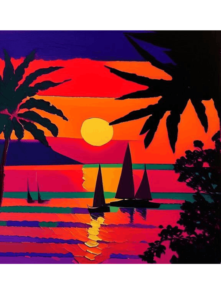 Acrylic Rainbow Sunset