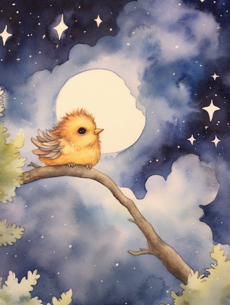 Baby Bird 1 Sleeping In The Clouds