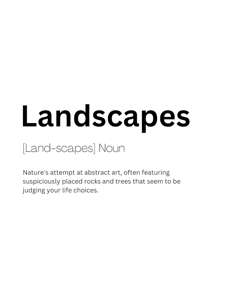 Landscapes Definition Meaning
