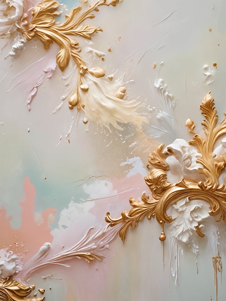 Pale Abstract Paint Splashes no2