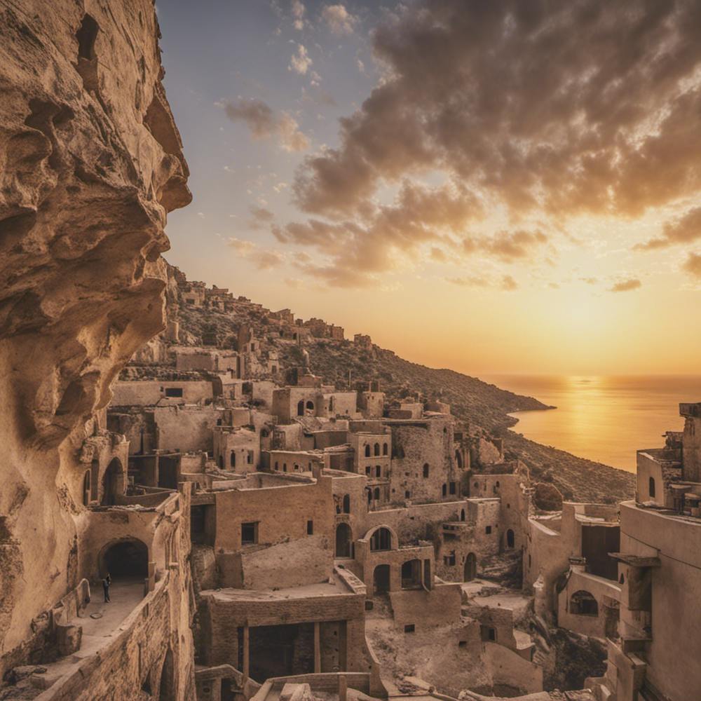 Sunset In A Village