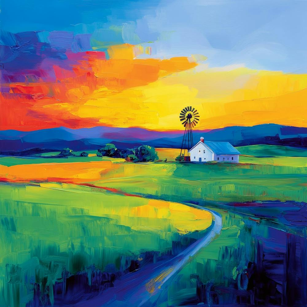 Sunset At The Farm 1