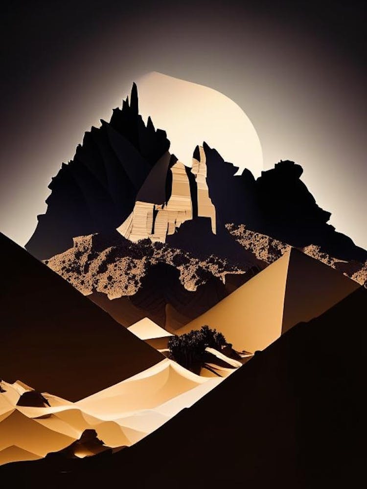 Masada National Park Israel Cut Out Paper