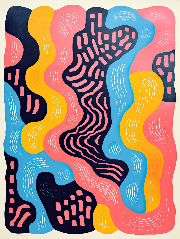 Resonante Fäden Harmonische Psychedelische Kunst