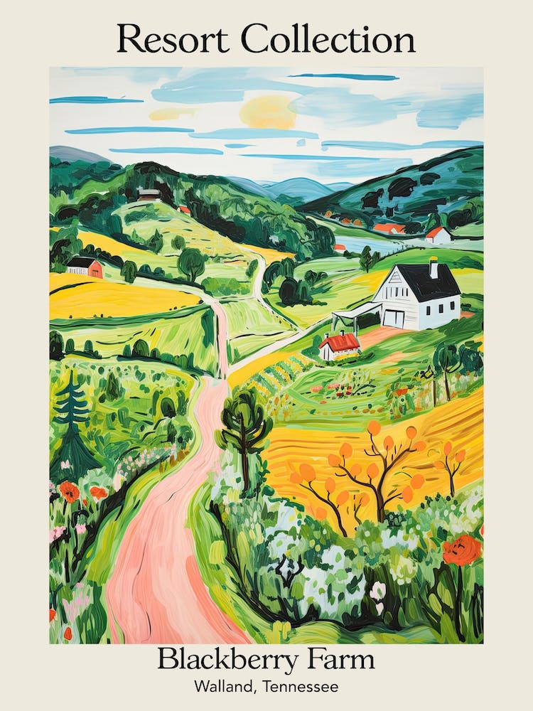 Poster Of Blackberry Farm   Walland, Tennessee   Resort Collection Storybook Illustration 4