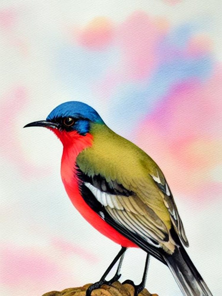 Mockingbird Watercolour Bird