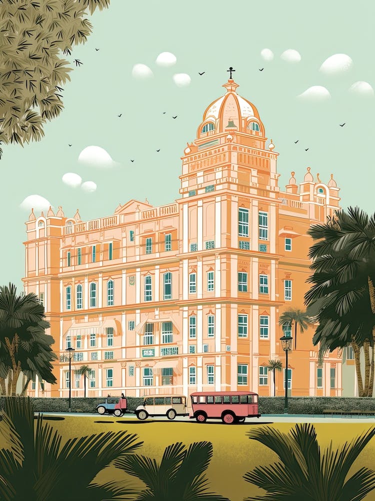 Kolkata India Travel Illustration 4