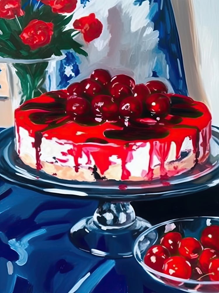 Cherry Cheesecake Painting 2