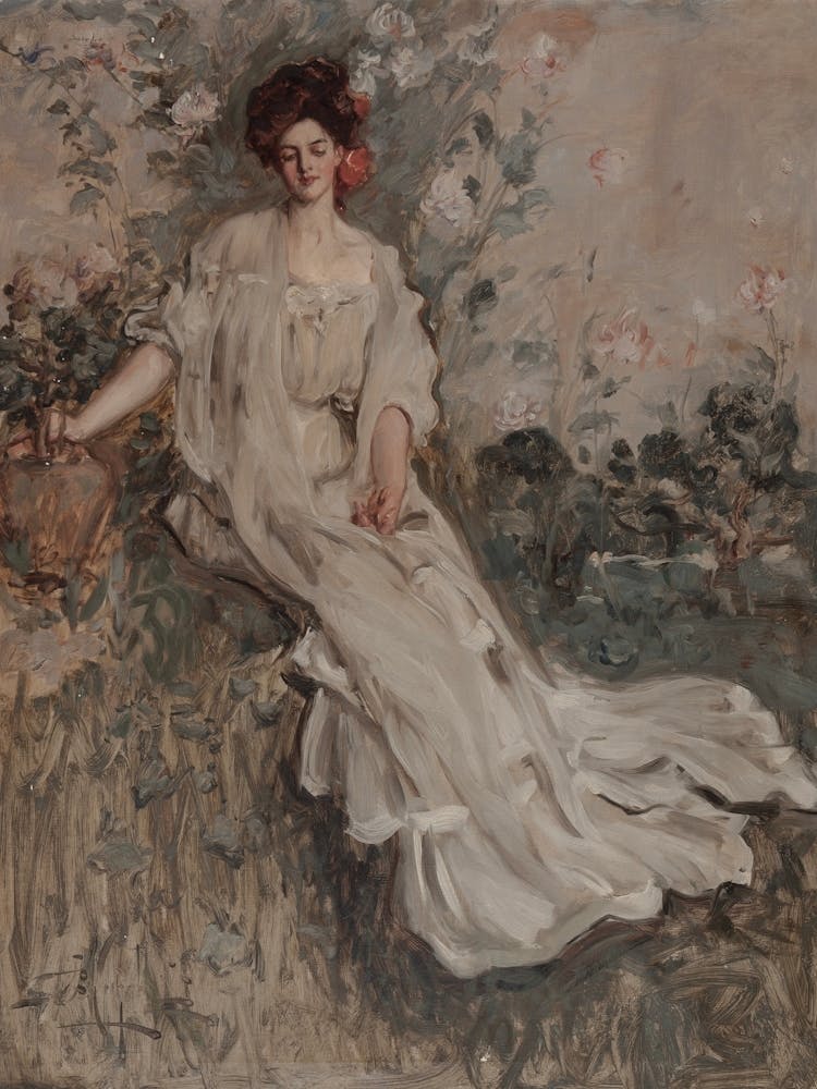 Lady In A Garden