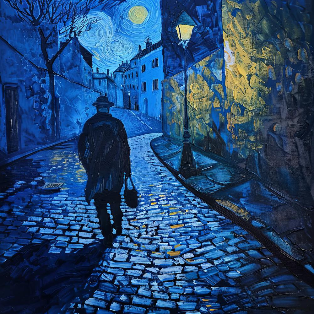 Van Gogh Style. Night Watchman at Arles Series 4