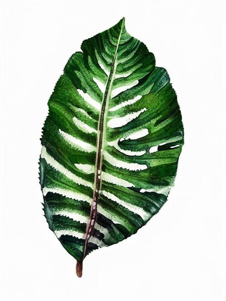 Hart S Tongue Fern Watercolour