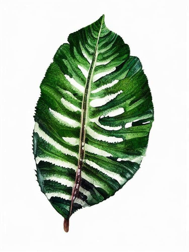 Hart S Tongue Fern Watercolour