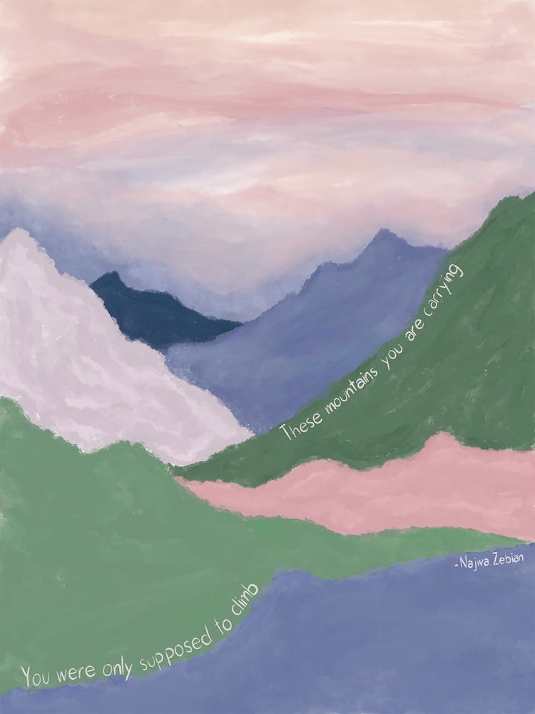 These Mountains You Are Carrying | inspirational saying print | Mountain quotes | Mountain Wall Art | Adventure Art