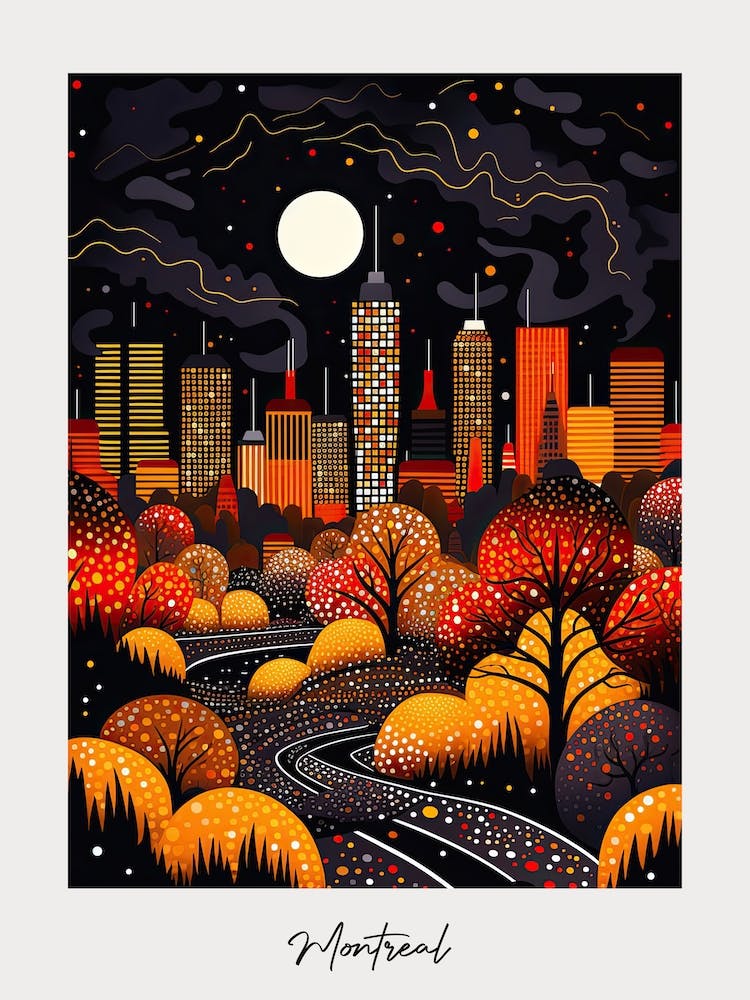 Poster Of Montreal, Illustration In The Style Of Pop Art 1