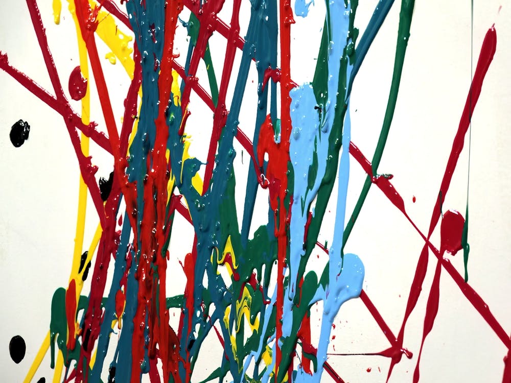 Gouache Smeared On A White Wall 1
