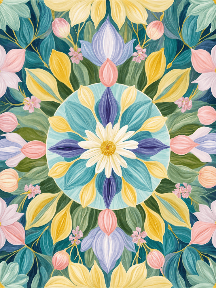 Spring Floral Kaleidoscope no5