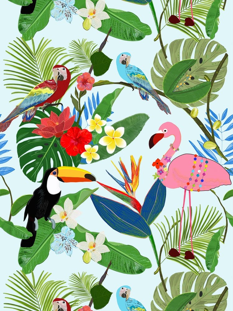 Toucan Parrot Flamingo