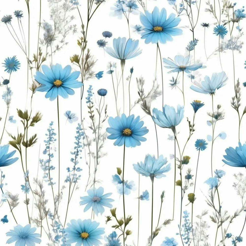 Blaue botanische Wildblumen 2