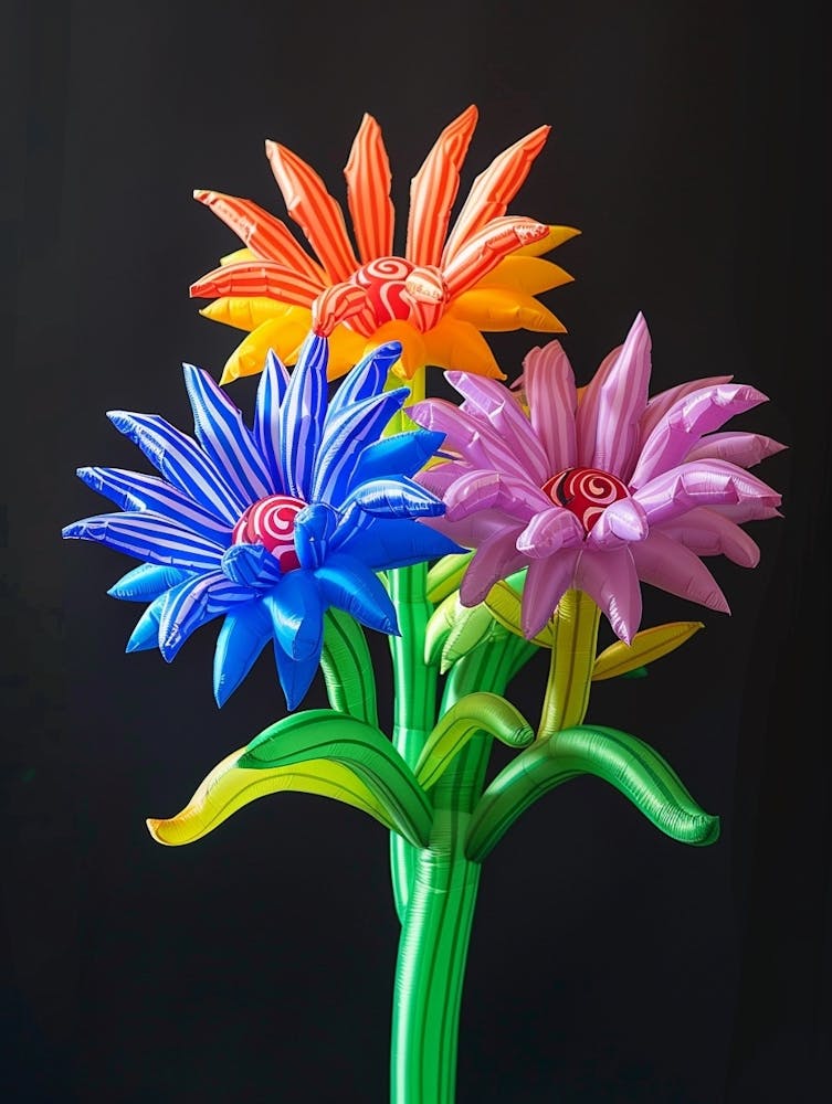 Bright Inflatable Flowers Cornflower